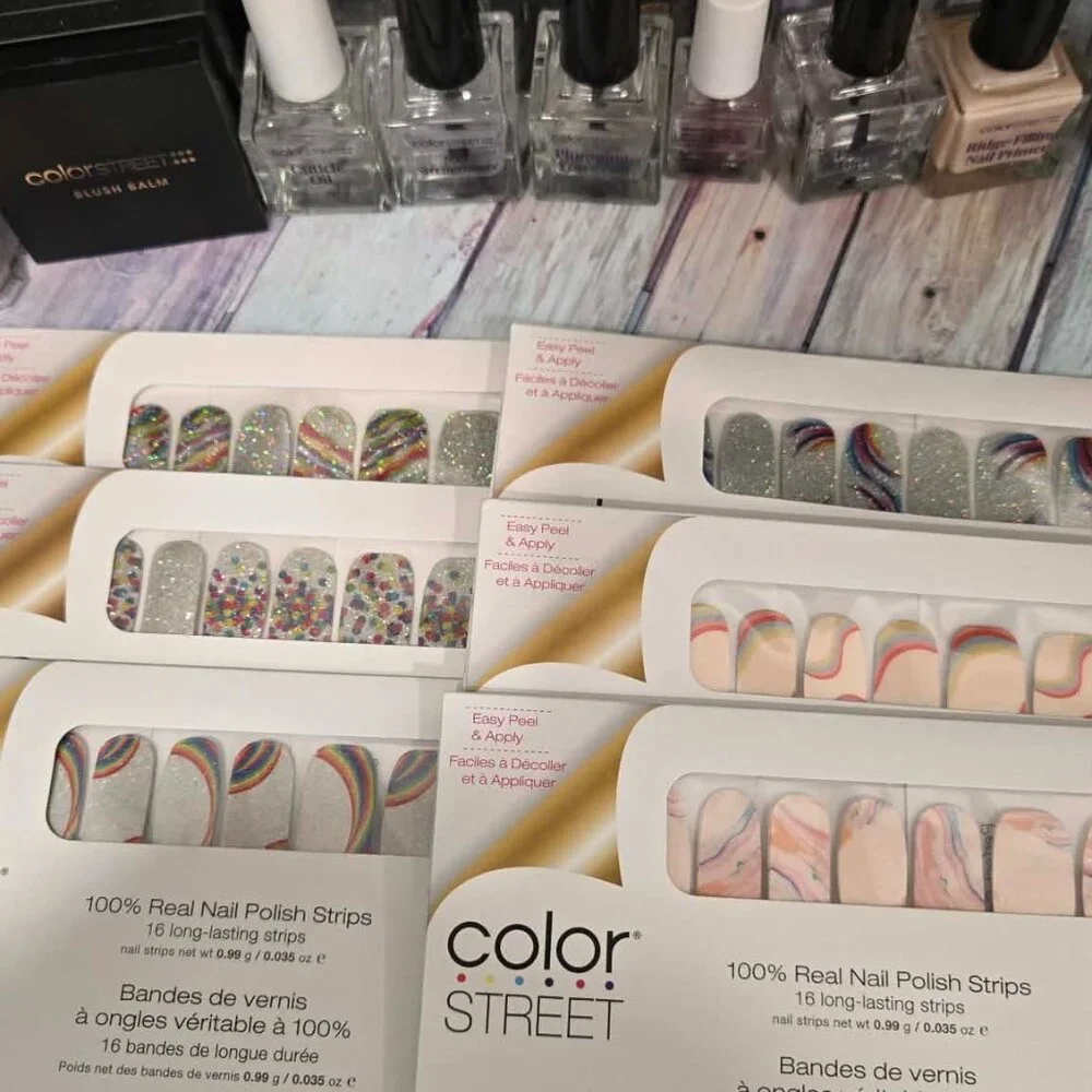 Color Street Rainbow Themed Press On Nail Design Bundle